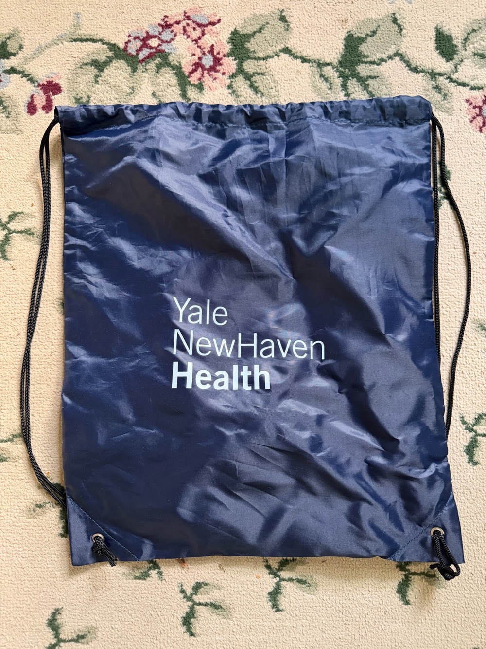 Yale Navy Drawstring Backpack - Brand New